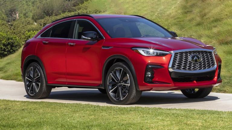 2023 Infinity QX55 front right in red